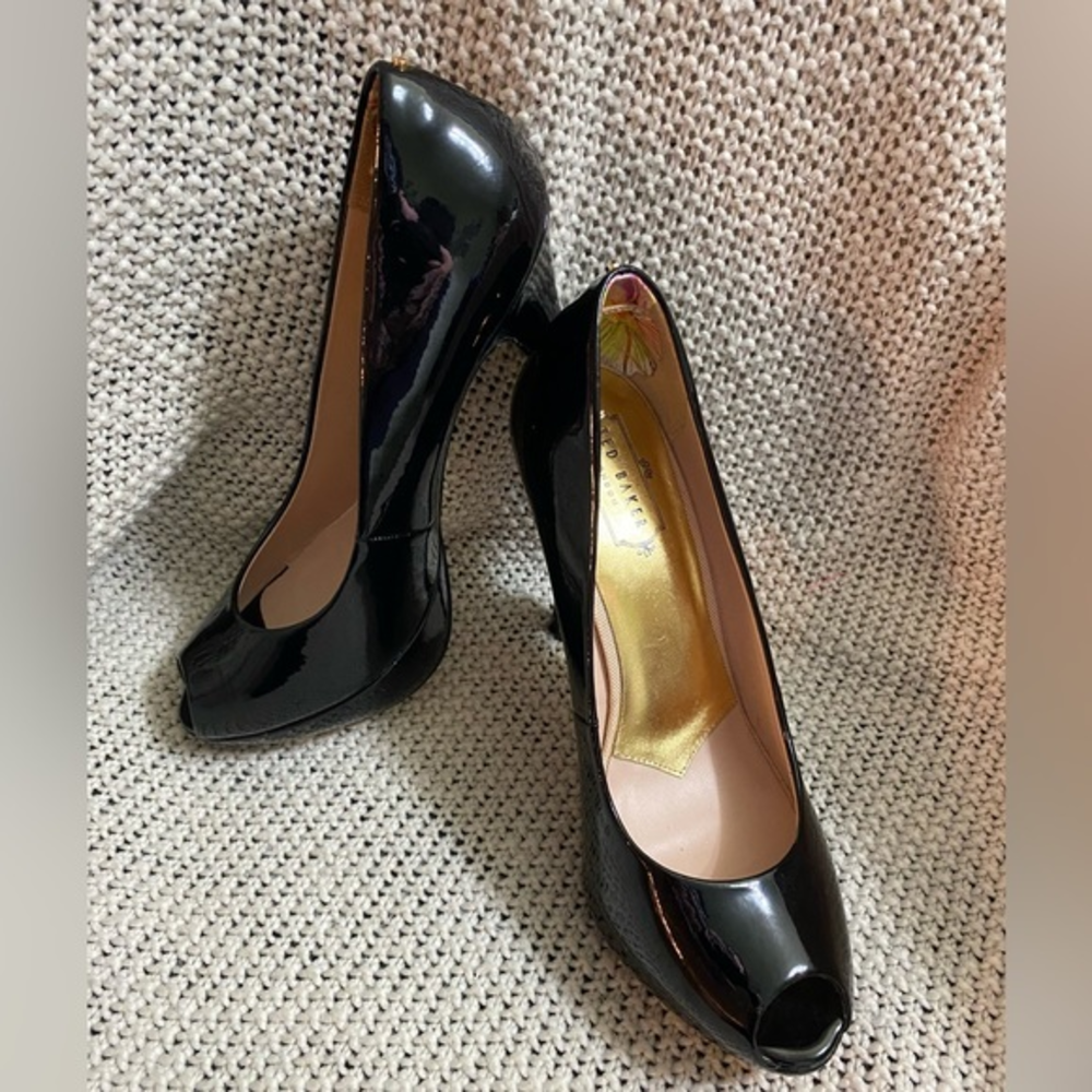 Ted Baker London Peep Toe Platform Heels, Size‎ 8.5